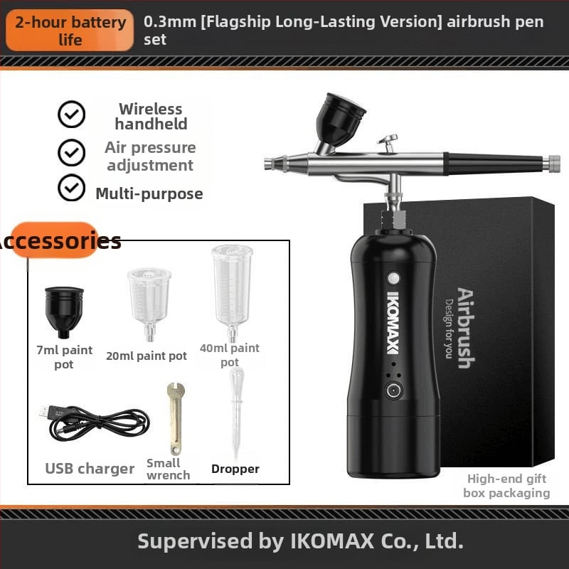 Cosmax ηλεκτρικό αερογραφικό στυλό με επαναφορτιζόμενη μπαταρία λιθίου, 8V, για χρωμάτισμα φιγούρων και μανικιούρ