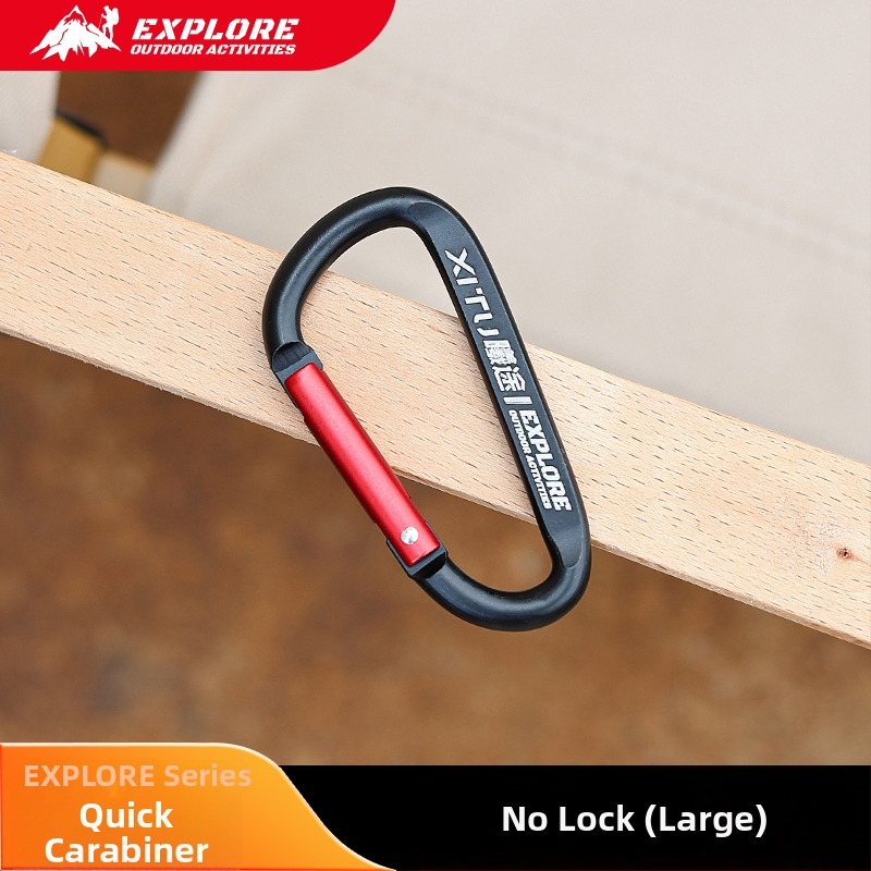 Uzamykateľný karabín D-tvaru, kľúčenka pre outdoor kempovanie – mini štýl