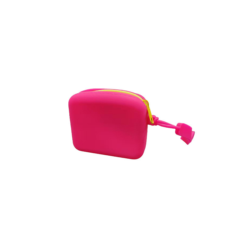 Portofel din silicon, geantă mini pentru monede, culoare solidă, stil urban minimalist, unisex, depozitare rezistentă la apă