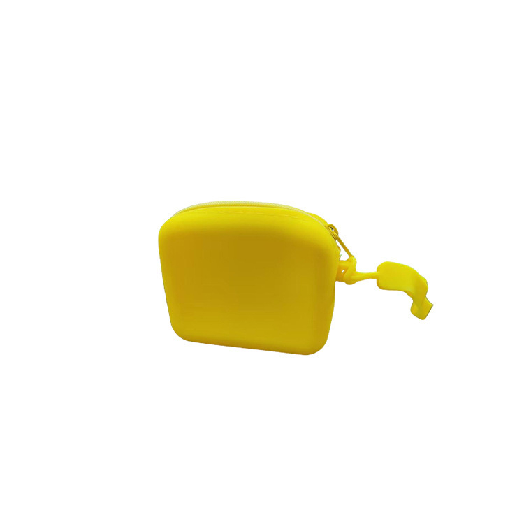 Portofel din silicon, geantă mini pentru monede, culoare solidă, stil urban minimalist, unisex, depozitare rezistentă la apă