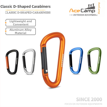 Nerezový karabín s tvarom D – mini karabínový zámok – viacúčelový kľúčenok pre turistický batoh | nosnosť: 60