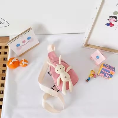 Dječja sling torba od platna s anime cartoon uzorkom – ultralagana, unisex, za predškolce, svakodnevna uporaba, proljeće 2023