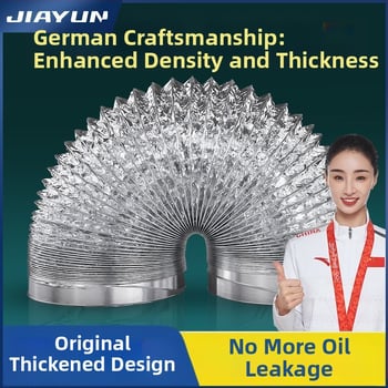 Изпускателна/вентилационна тръба за кухненски абсорбатор, алуминиево фолио + неръждаема стомана, модел Jy-exhaust pipe 1/2, монтаж според описанието