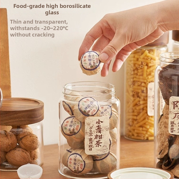 Recipient din sticlă borosilicat pentru ceai, gură filetată, etanș, de calitate alimentară