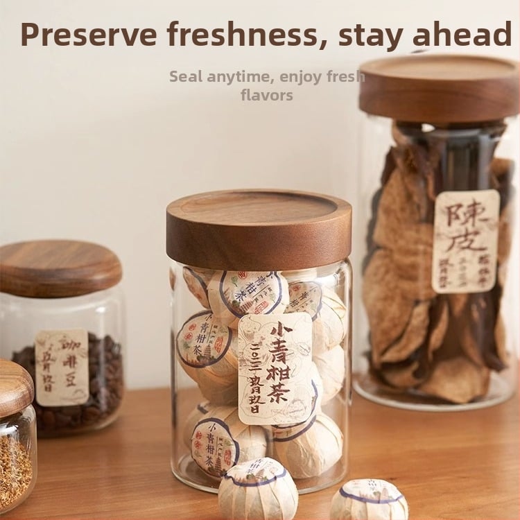 Recipient din sticlă borosilicat pentru ceai, gură filetată, etanș, de calitate alimentară