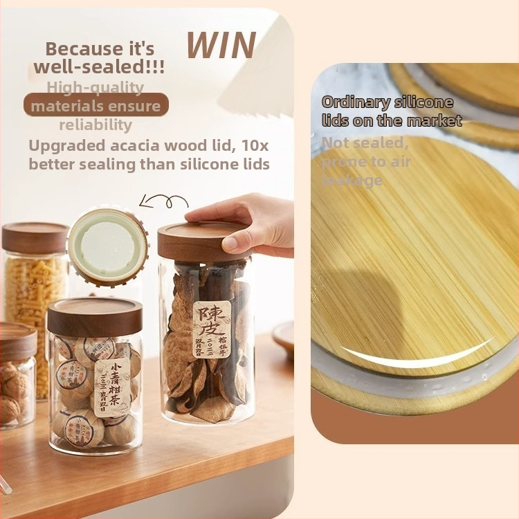 Recipient din sticlă borosilicat pentru ceai, gură filetată, etanș, de calitate alimentară