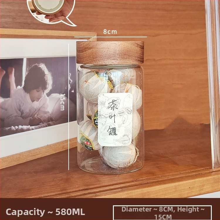 Recipient din sticlă borosilicat pentru ceai, gură filetată, etanș, de calitate alimentară