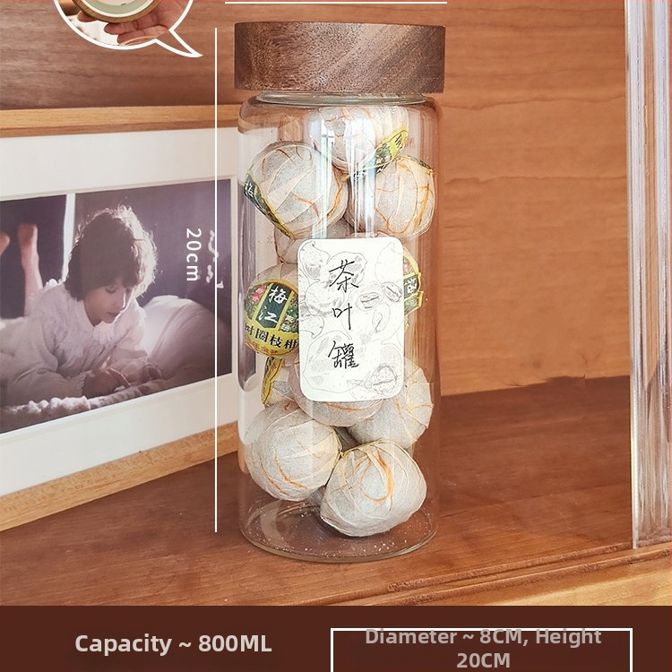 Recipient din sticlă borosilicat pentru ceai, gură filetată, etanș, de calitate alimentară