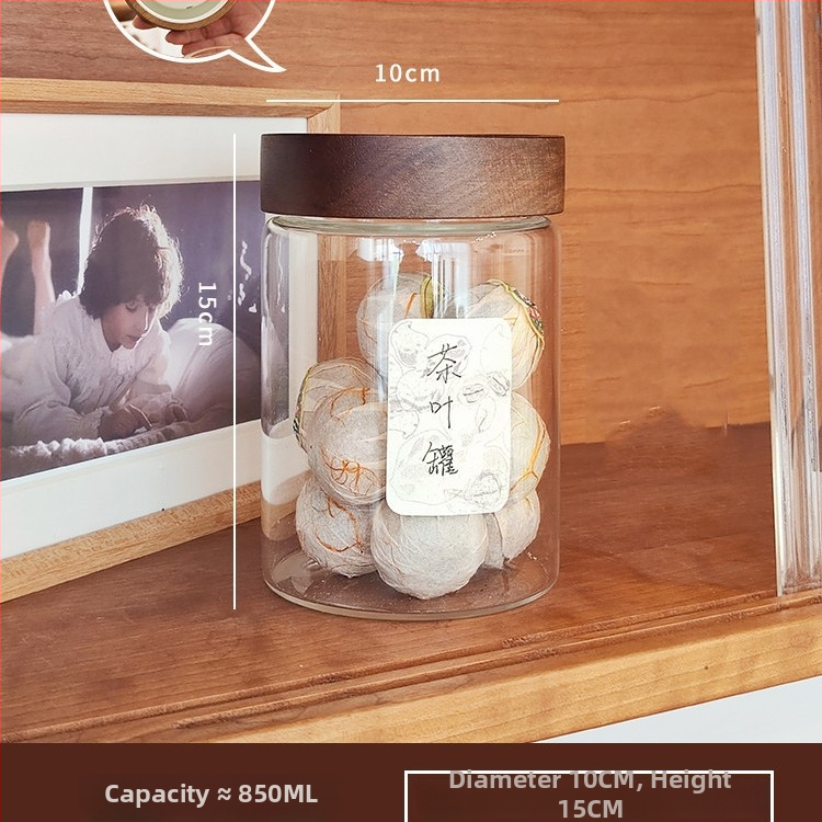 Recipient din sticlă borosilicat pentru ceai, gură filetată, etanș, de calitate alimentară