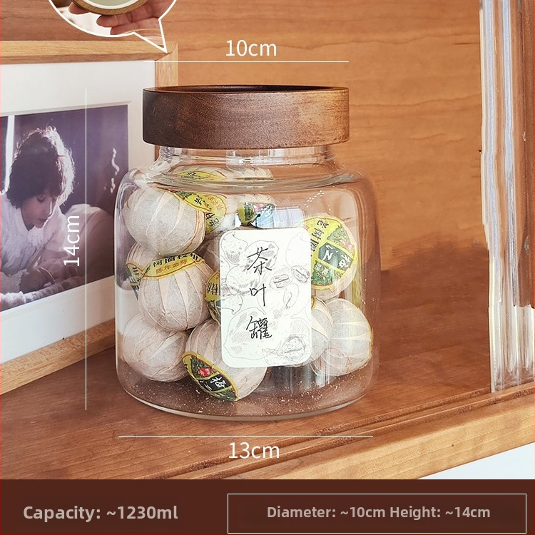 Recipient din sticlă borosilicat pentru ceai, gură filetată, etanș, de calitate alimentară