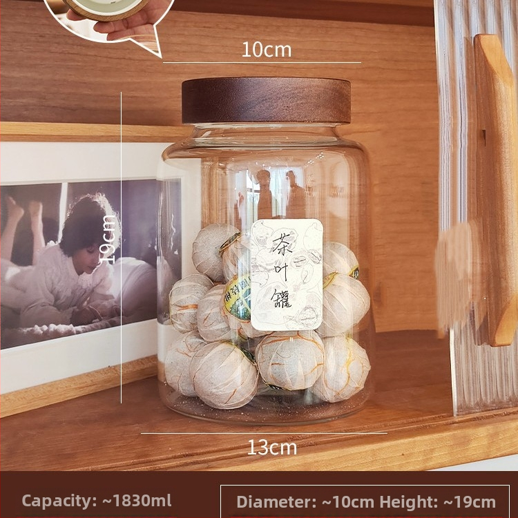 Recipient din sticlă borosilicat pentru ceai, gură filetată, etanș, de calitate alimentară