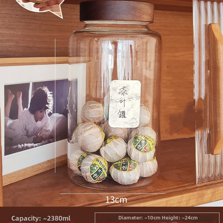 Recipient din sticlă borosilicat pentru ceai, gură filetată, etanș, de calitate alimentară