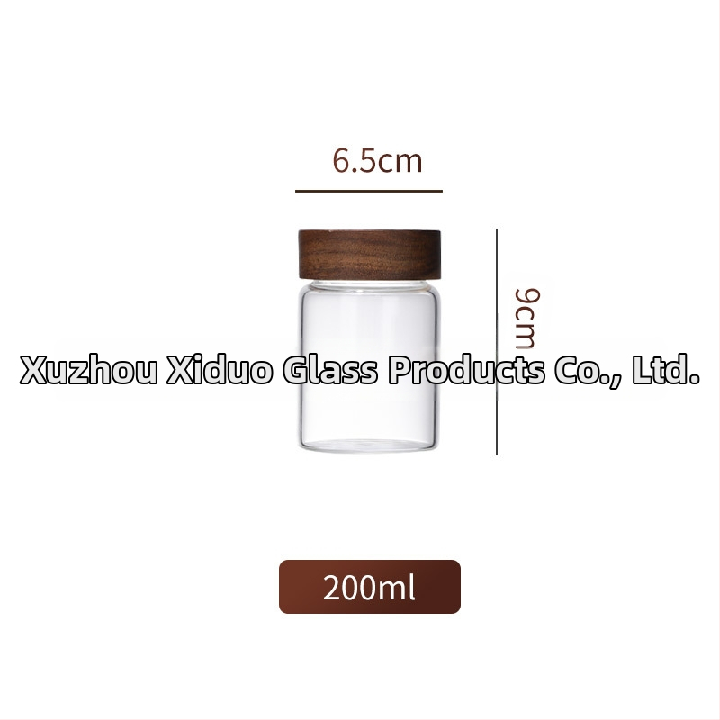 Recipient din sticlă borosilicat pentru ceai, gură filetată, etanș, de calitate alimentară