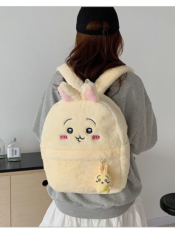 Karikatüüriline plüüš Usagi Chiikawa ristkott õpilastele, animatsioonimuster, kõver õla-rihm, polüestri vooder