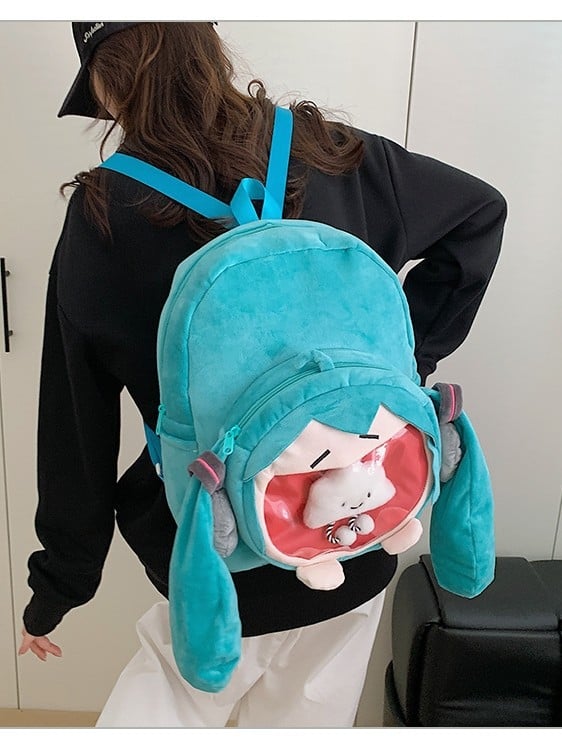 Karikatüüriline plüüš Usagi Chiikawa ristkott õpilastele, animatsioonimuster, kõver õla-rihm, polüestri vooder