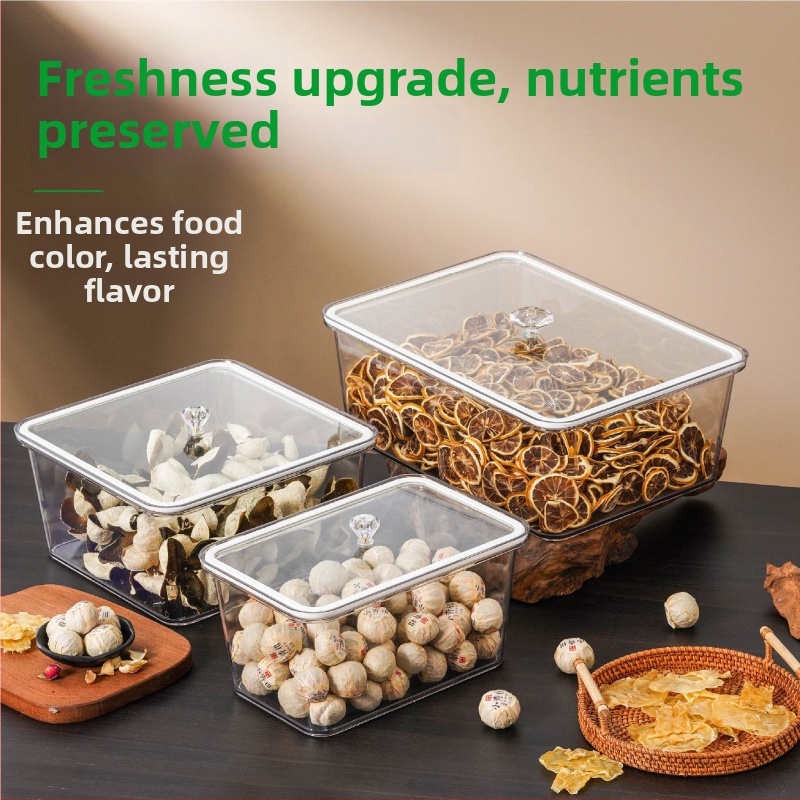 Κουτί αποθήκευσης με καπάκι (PET πλαστικό; ανθεκτικό στην υγρασία; προσαρμόσιμος; τυπωμένο λογότυπο)