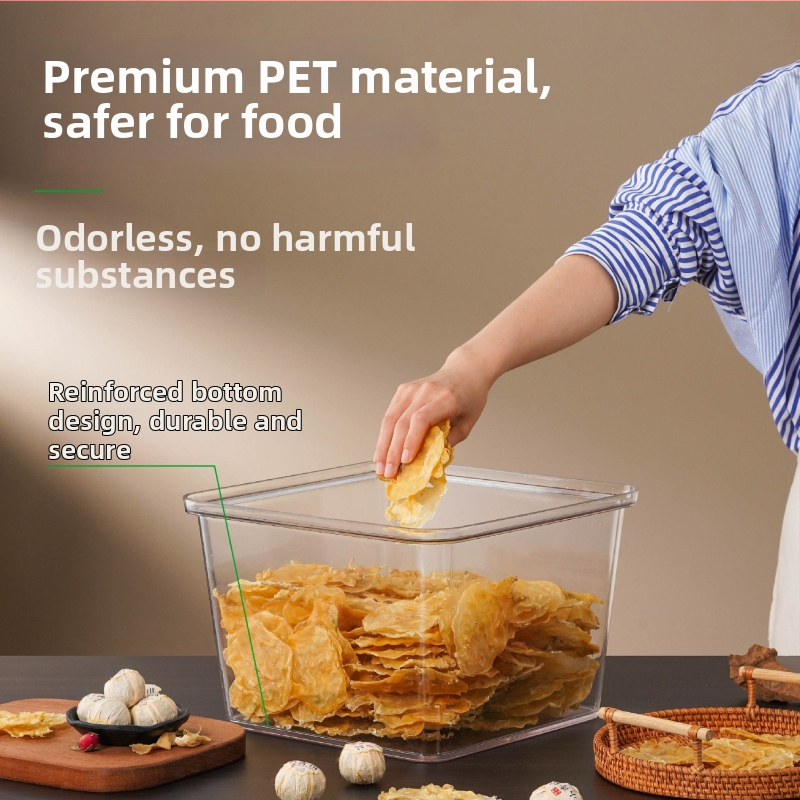 Κουτί αποθήκευσης με καπάκι (PET πλαστικό; ανθεκτικό στην υγρασία; προσαρμόσιμος; τυπωμένο λογότυπο)