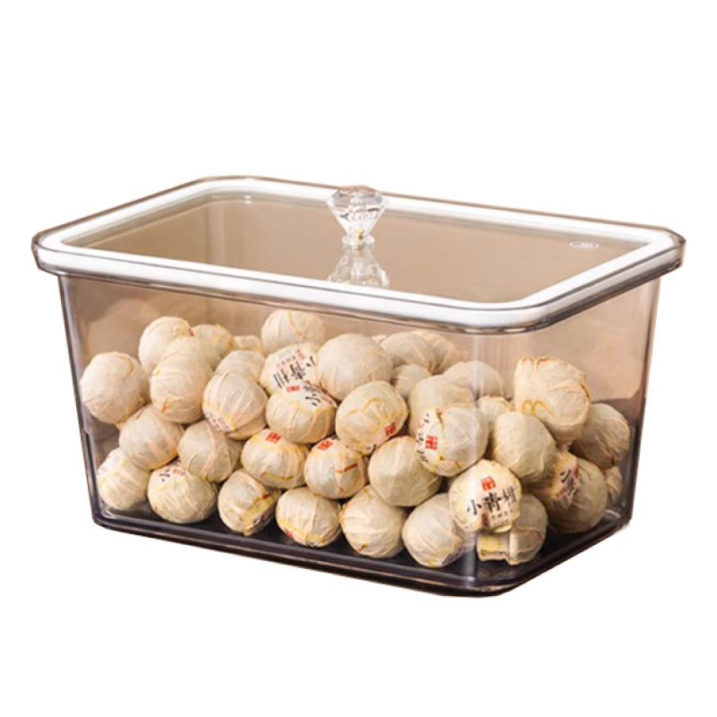 Κουτί αποθήκευσης με καπάκι (PET πλαστικό; ανθεκτικό στην υγρασία; προσαρμόσιμος; τυπωμένο λογότυπο)