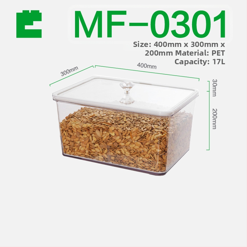 Κουτί αποθήκευσης με καπάκι (PET πλαστικό; ανθεκτικό στην υγρασία; προσαρμόσιμος; τυπωμένο λογότυπο)