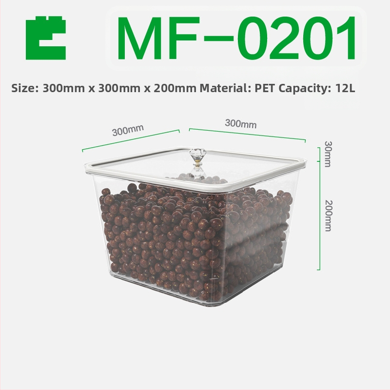 Κουτί αποθήκευσης με καπάκι (PET πλαστικό; ανθεκτικό στην υγρασία; προσαρμόσιμος; τυπωμένο λογότυπο)