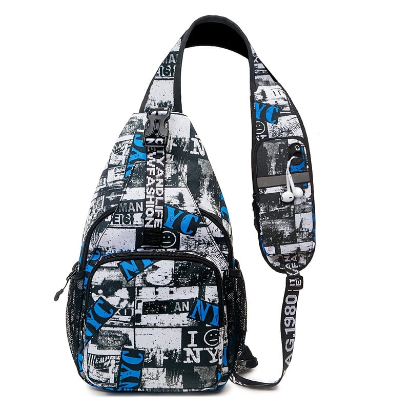 Vigoni férfi mellkas táska, Oxford anyag, utcai stílus, lélegző, vízálló, ultrakönnyű, antibakteriális, poliészter bélés