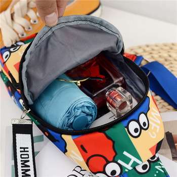 Dječja crossbody torba za dječake, anime crtani uzorak, Oxford platno, moderan i cool stil, kod Qbd0302, dizajn za olakšanje tereta