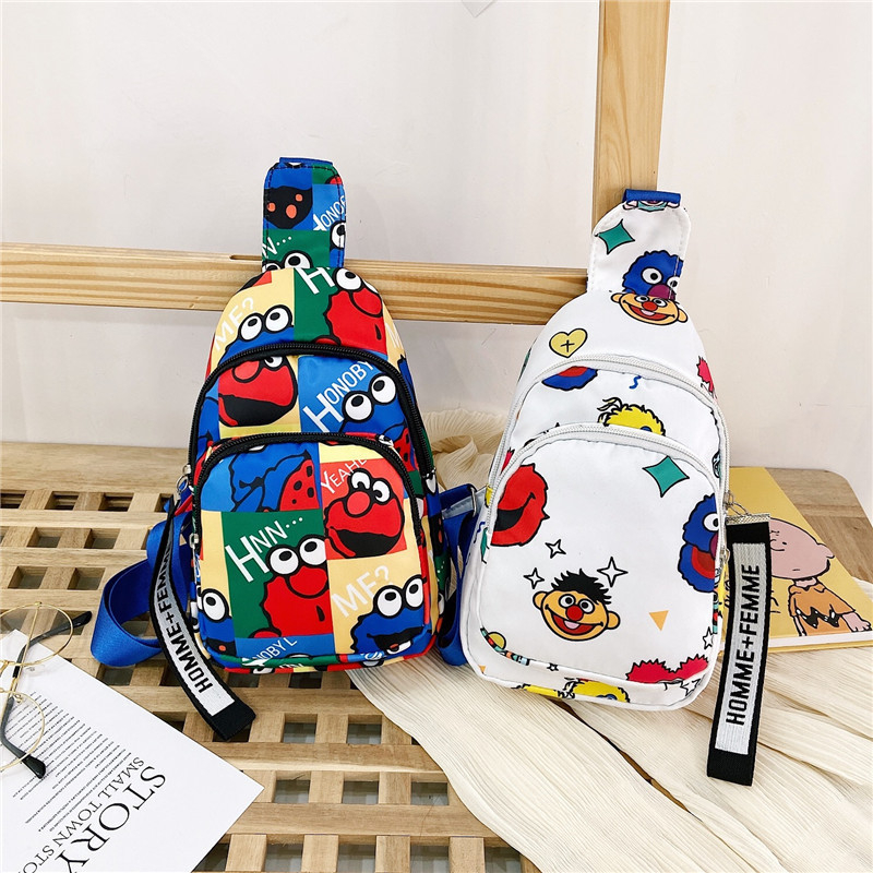 Dječja crossbody torba za dječake, anime crtani uzorak, Oxford platno, moderan i cool stil, kod Qbd0302, dizajn za olakšanje tereta