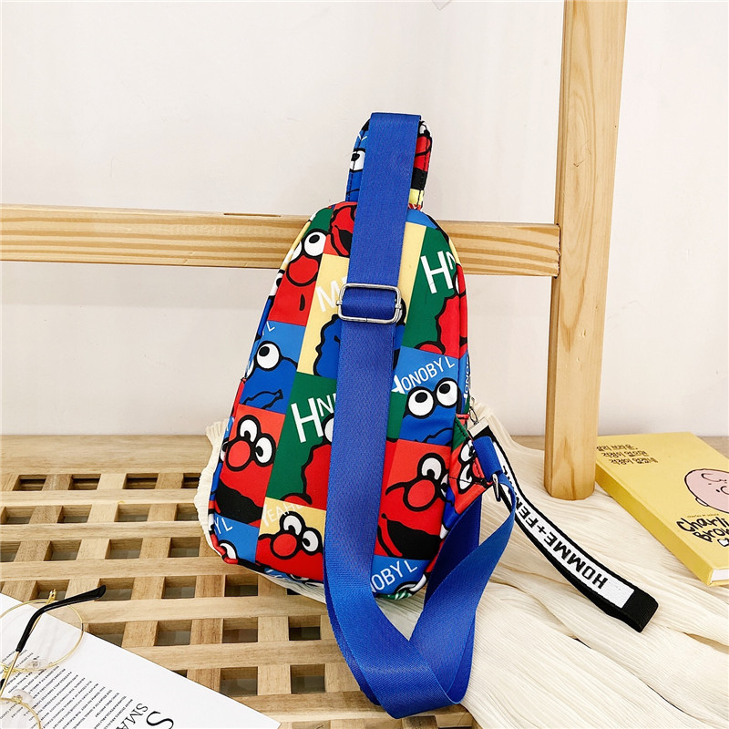 Dječja crossbody torba za dječake, anime crtani uzorak, Oxford platno, moderan i cool stil, kod Qbd0302, dizajn za olakšanje tereta