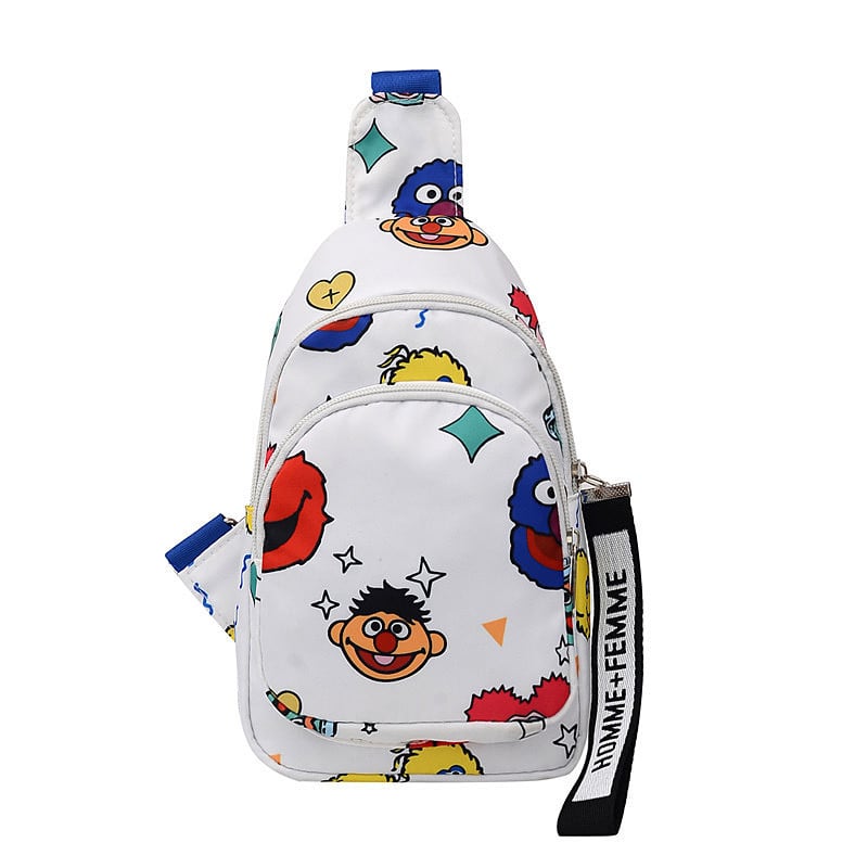 Dječja crossbody torba za dječake, anime crtani uzorak, Oxford platno, moderan i cool stil, kod Qbd0302, dizajn za olakšanje tereta