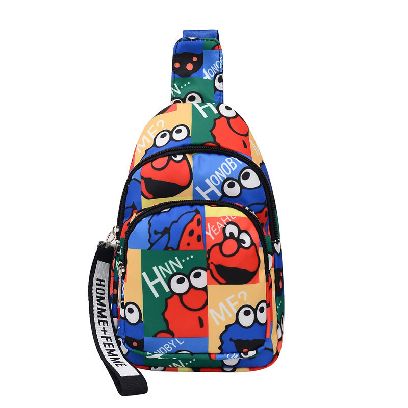 Dječja crossbody torba za dječake, anime crtani uzorak, Oxford platno, moderan i cool stil, kod Qbd0302, dizajn za olakšanje tereta