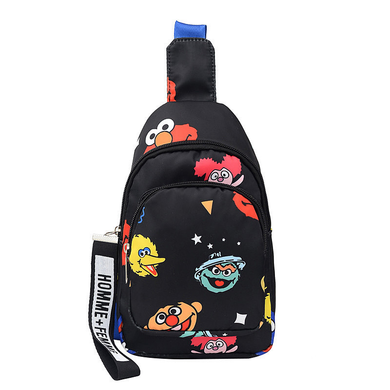 Dječja crossbody torba za dječake, anime crtani uzorak, Oxford platno, moderan i cool stil, kod Qbd0302, dizajn za olakšanje tereta