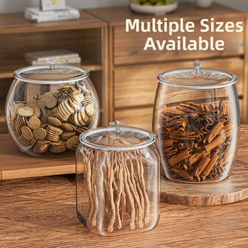 Recipient rotund din plastic sigilat pentru cereale și alimente uscate, de calitate alimentară, rezistent la umezeală, întărit, 5 L sau mai mult