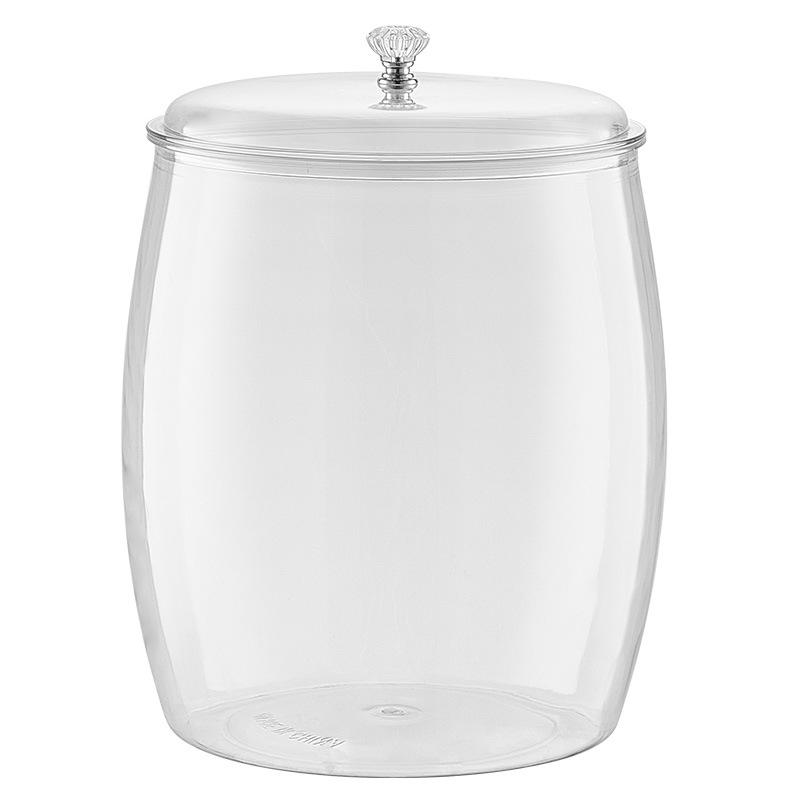 Recipient rotund din plastic sigilat pentru cereale și alimente uscate, de calitate alimentară, rezistent la umezeală, întărit, 5 L sau mai mult