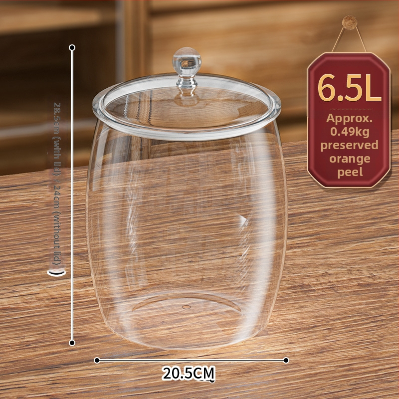 Recipient rotund din plastic sigilat pentru cereale și alimente uscate, de calitate alimentară, rezistent la umezeală, întărit, 5 L sau mai mult