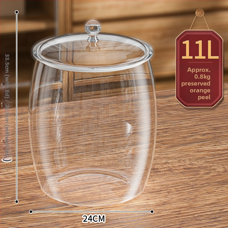 Recipient rotund din plastic sigilat pentru cereale și alimente uscate, de calitate alimentară, rezistent la umezeală, întărit, 5 L sau mai mult