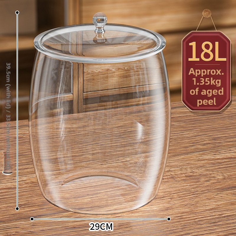 Recipient rotund din plastic sigilat pentru cereale și alimente uscate, de calitate alimentară, rezistent la umezeală, întărit, 5 L sau mai mult