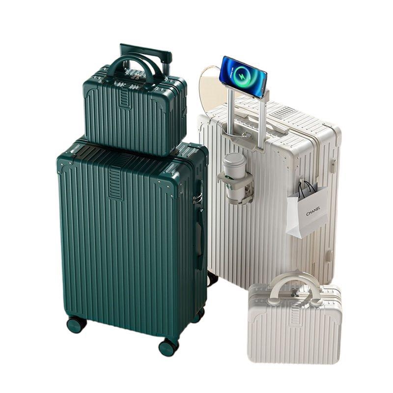 Uniszex ABS bőrönd univerzális kerekekkel, cipzárral nyíló, 2 kg súlyú, szabványos kombinációs zár a szabadidős utazásokhoz.