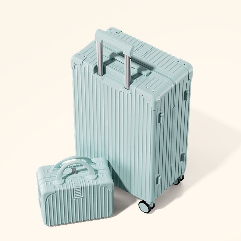 Uniszex ABS bőrönd univerzális kerekekkel, cipzárral nyíló, 2 kg súlyú, szabványos kombinációs zár a szabadidős utazásokhoz.