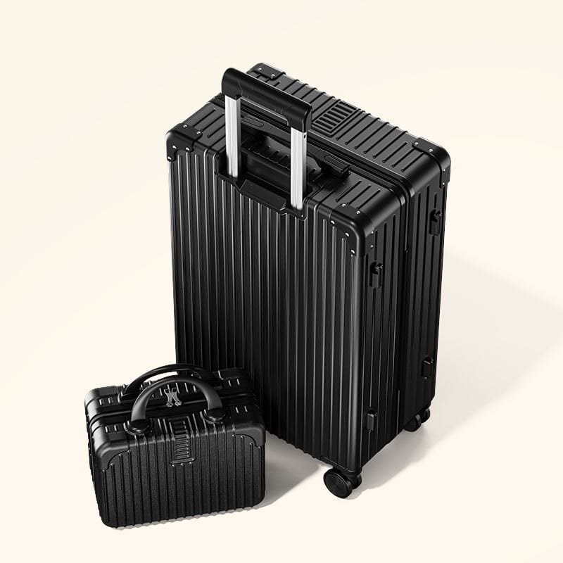 Uniszex ABS bőrönd univerzális kerekekkel, cipzárral nyíló, 2 kg súlyú, szabványos kombinációs zár a szabadidős utazásokhoz.