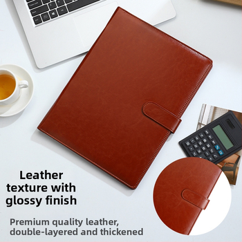 Kožna poslovna mapa s jakim klamerom i klipom za ploču | Kompatibilna s A4/A5, debljina ploče 4 mm, mogućnost tiskanja logotipa i prilagodbe