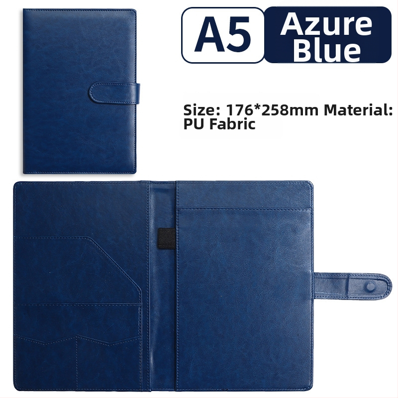 Kožna poslovna mapa s jakim klamerom i klipom za ploču | Kompatibilna s A4/A5, debljina ploče 4 mm, mogućnost tiskanja logotipa i prilagodbe