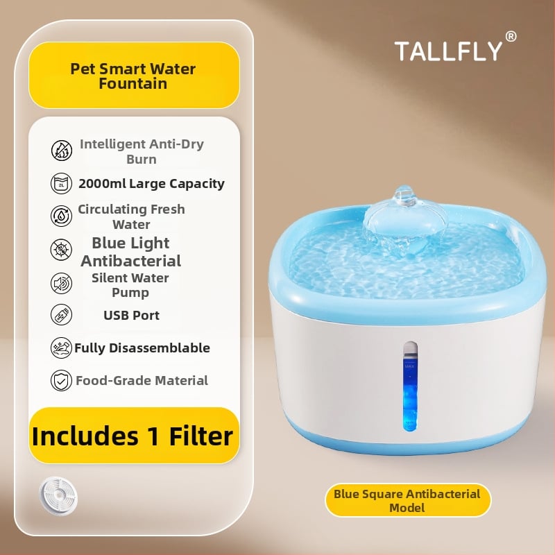 Διανομέας νερού κατοικιδίων, μάρκα TALLFLY, μοντέλο OP-1002, κατάλληλο για σκύλους και γάτες, αποσπώμενος, βάρος 0,65 kg