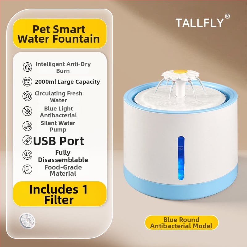 Διανομέας νερού κατοικιδίων, μάρκα TALLFLY, μοντέλο OP-1002, κατάλληλο για σκύλους και γάτες, αποσπώμενος, βάρος 0,65 kg