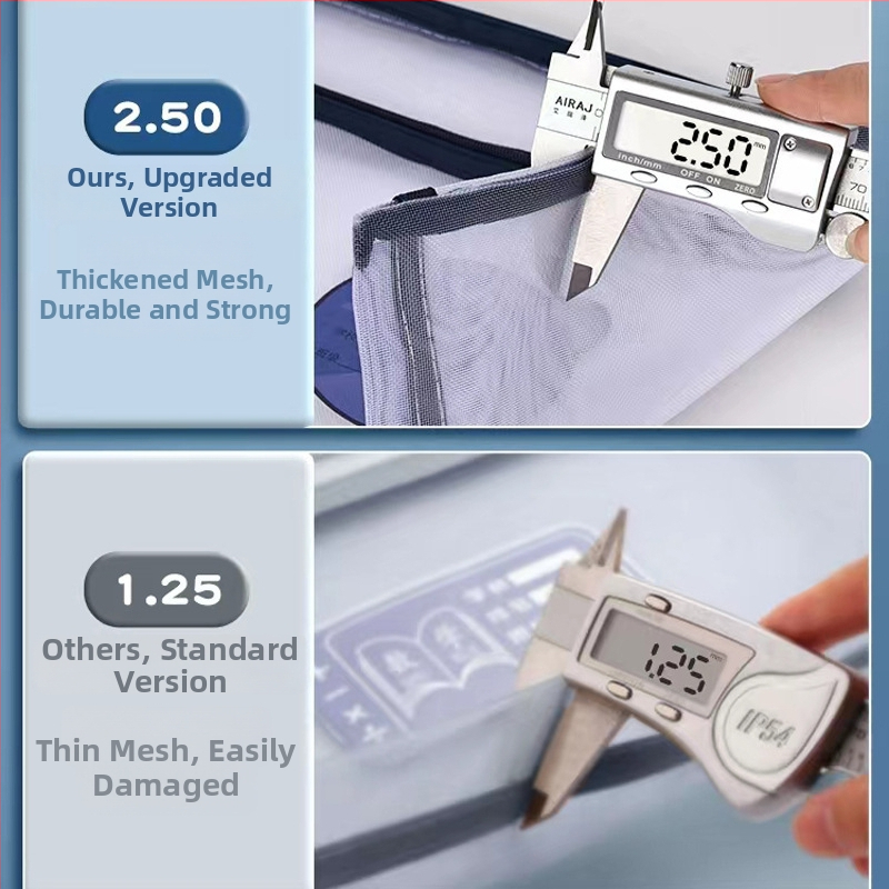 Kétrétegű nylonhálós cipzáros táska műalkotások kiállítására és puzzle-tárolásra