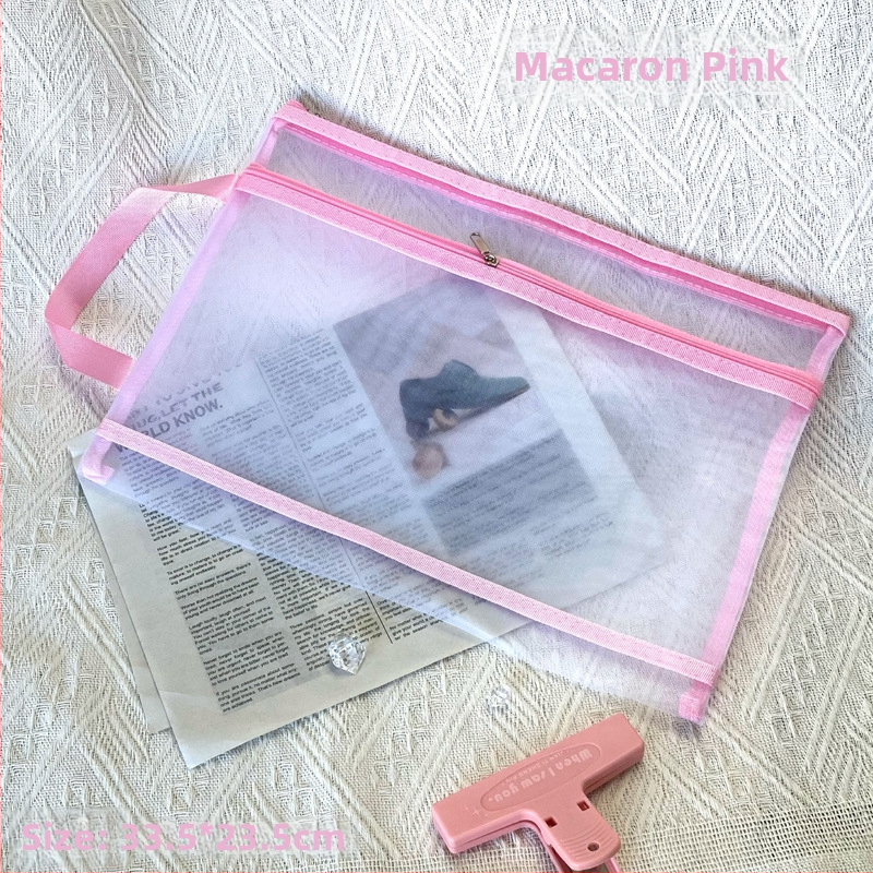 Kétrétegű nylonhálós cipzáros táska műalkotások kiállítására és puzzle-tárolásra