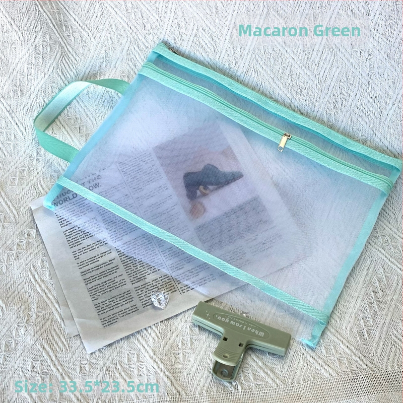 Kétrétegű nylonhálós cipzáros táska műalkotások kiállítására és puzzle-tárolásra