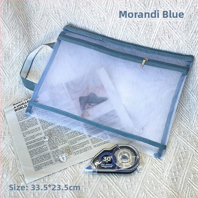 Kétrétegű nylonhálós cipzáros táska műalkotások kiállítására és puzzle-tárolásra