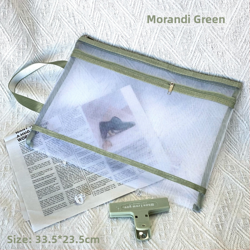 Kétrétegű nylonhálós cipzáros táska műalkotások kiállítására és puzzle-tárolásra