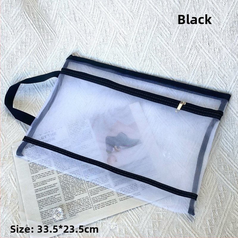 Kétrétegű nylonhálós cipzáros táska műalkotások kiállítására és puzzle-tárolásra