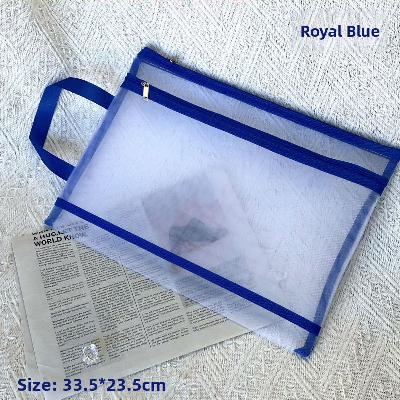 Kétrétegű nylonhálós cipzáros táska műalkotások kiállítására és puzzle-tárolásra